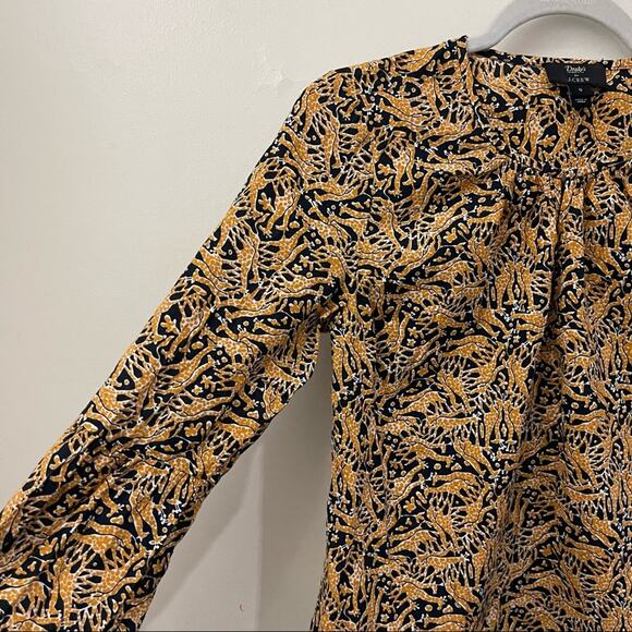 Drake’s London for J Crew Giraffe Print Top - Picture 12 of 12